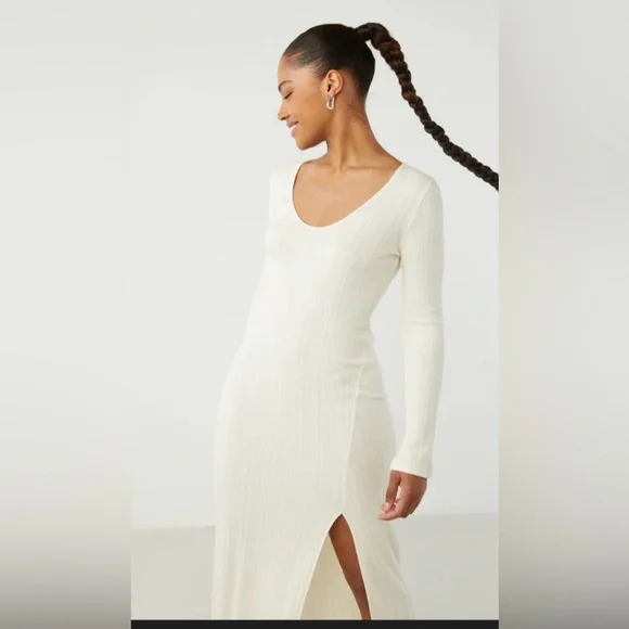 OAK + FORT/ High Front Slid Midi dress/ woman’s size M - Picture 2 of 13